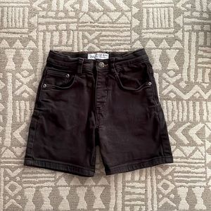 Zara boys black denim shorts